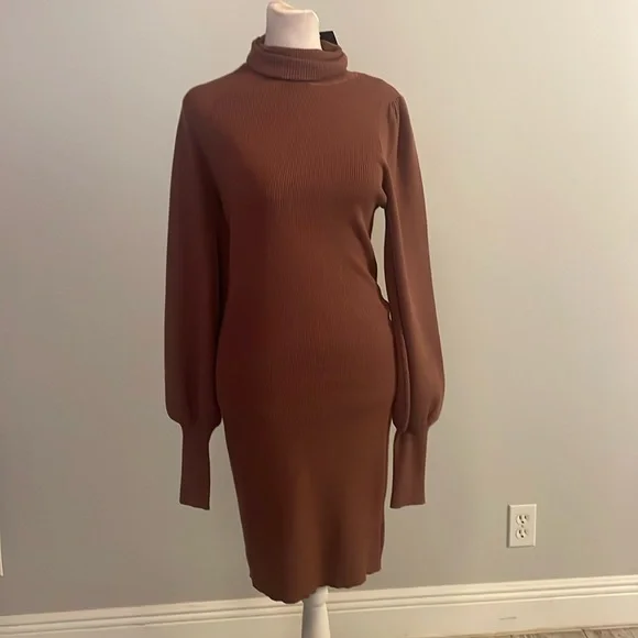 fashion nova brown sweater dress All in Worthy Sweater Dress main image 0